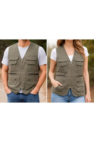Hunter Vest Multi-Pocket Linen Vest