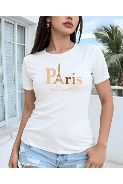 one button Παριζιάνικο Ρομαντικό Τυπωμένο Premium Oversize T-shirt