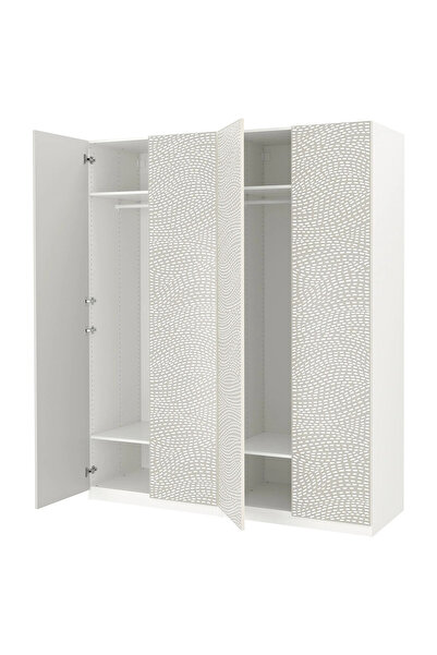 IKEA Beyaz Geniş Kapaklı Gardırop 200x60x236 cm