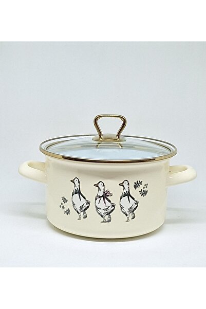 Avşar Emaye Evi̇m 18 cm 1750 ml Duck Enamel Pot