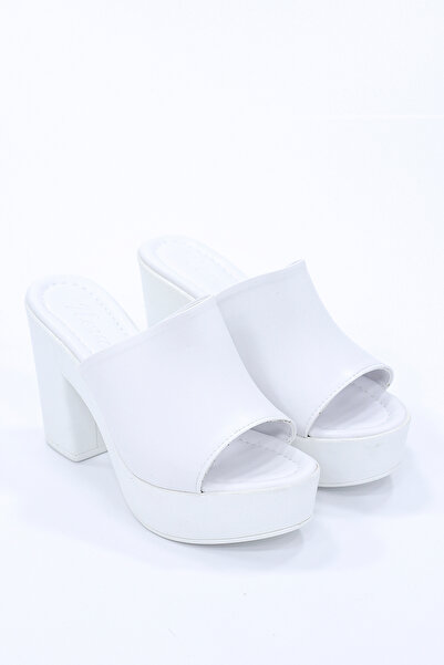 kajal ayakkabı Nvl 161 Flat Strap Platform Heeled Slippers
