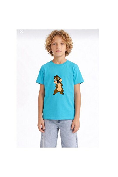 playwear Παιδικό unisex μπλουζάκι με στάμπα σκίουρο, 100% βαμβάκι, με κανονικ...