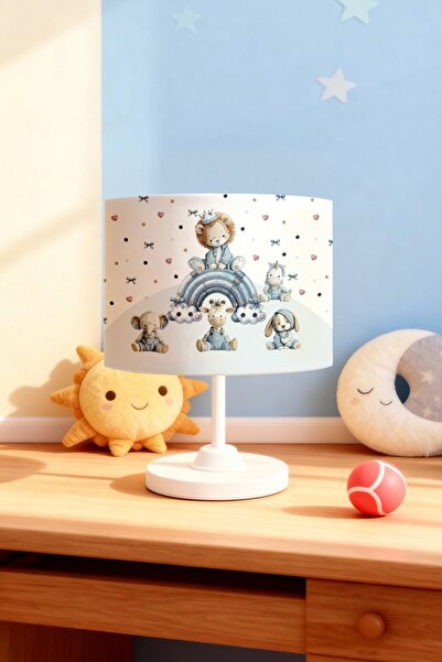 EVPANYA Blue Dream Team Patterned Children's Room Lampshade