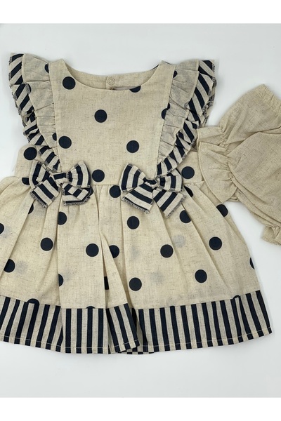 Ahenk Baby Kids Ahenk Kız Bebek Puantiyeli Elbise