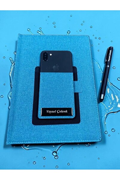 Pluvia Hediyelik Kişiye Özel Cep Telefon Bölmeli & Kalem & Kutulu Set