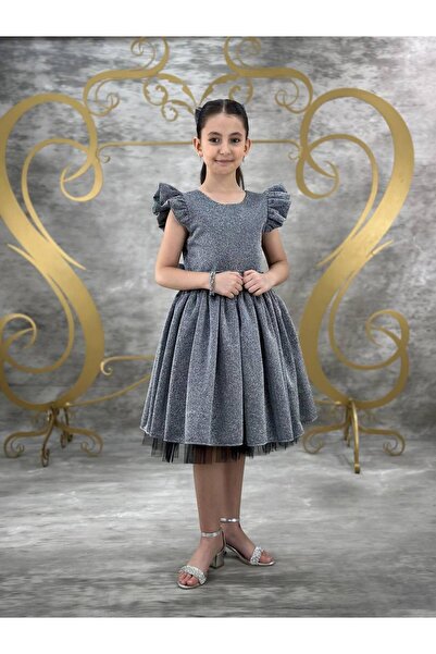 BİLGEN Style Rochie aurie strălucitoare atrăgătoare pentru fete