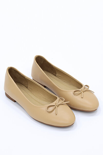 kajal ayakkabı Cbr-S01 Flat Sole Ballerinas with Bow Detail