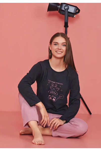 Serena Women's pajamas, with long sleeves and long cotton pants, Five More Mi...