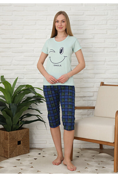 Serena Οικογενειακές πιτζάμες για γυναίκες, βαμβακερές, με κοντά μανίκια και ...