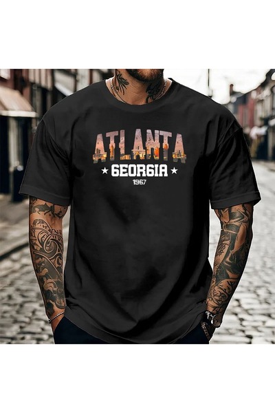 qubo sportswear & company Unisex Oversize Printed Cotton Crew Neck Short Slee...