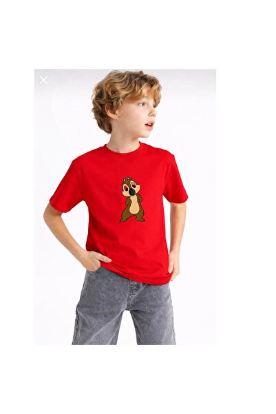 playwear Παιδικό unisex μπλουζάκι με στάμπα σκίουρο, 100% βαμβάκι, με κανονικ...