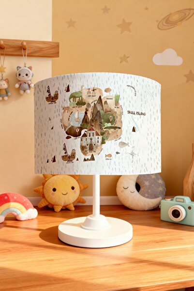 EVPANYA Lost Island Patterned Children's Room Lampshade