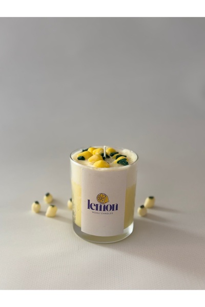 Mooli candles doğal dekoratif soya mum limon