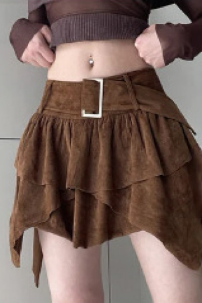 Giraffe Etek Mini Süper Mini Gotik Fairy Harajuku Şortlu Etek