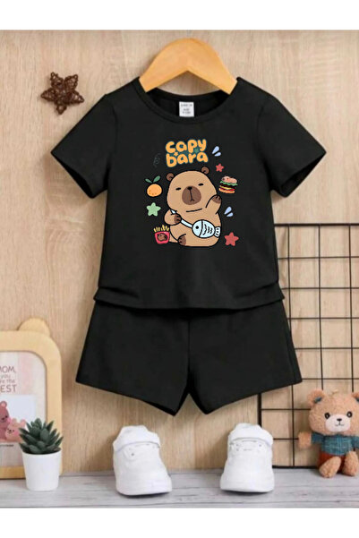 DOCE ELEGANTE SET DE VARĂ PENTRU COPII CU IMPRIMEU CAPYBARA