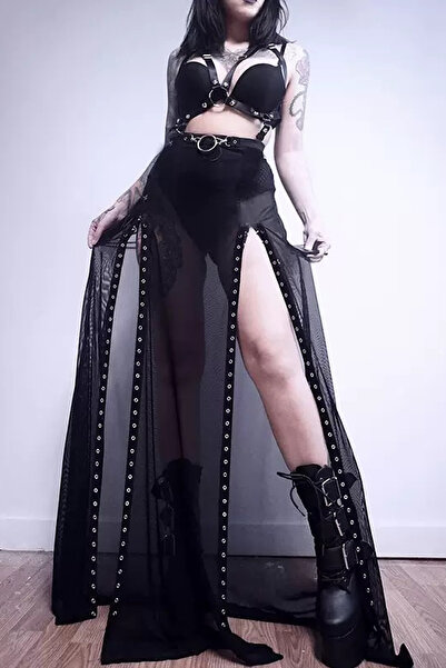 Giraffe Uzun Tül Etek Gotik Fairy Harajuku