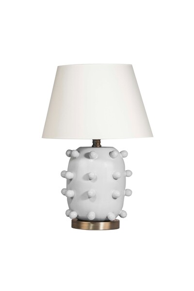 MOENAStudio Moena Studio White Roman Ceramic Lampshade – Handmade Ceramic Bod...