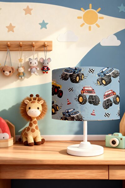 EVPANYA Colorful Trucks Patterned Children's Room Lampshade