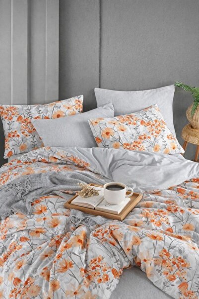 Sheri Home Lastikli Çarşaflı Nevresim Takımı Çift Kişilik Premium CottonALAÇA...