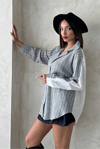 VERYMODA Cămașă din in cu dungi |   F1917