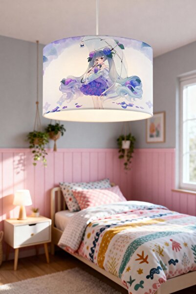 EVPANYA عاكس الضوء لغرفة الأطفال بتصميم أنمي عصري للفتيات