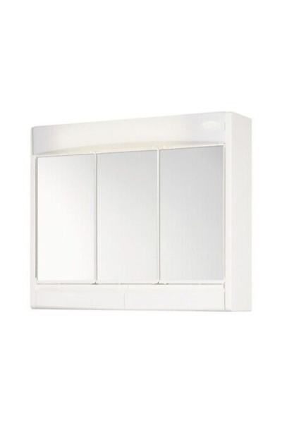 Escalate Dulap de baie din plastic cu uși glisante, oglinzi și lumini integrate