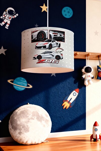 EVPANYA Borderline Driving Patterned Children's Room Lampshade