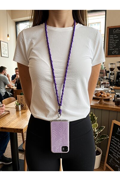 rangmobil Örgülü Kalın Telefon Askısı-Telefon Boyun Askısı Tüm Telefonlara Uy...