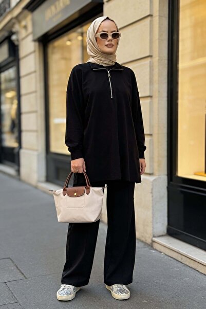 Aselim Hijap Moda Flowy Silky Softness Fluid Draping Fabric Double Suit Set-B...