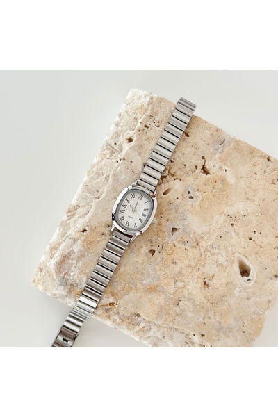 Vesce Atelier Gravis Silver Watch White