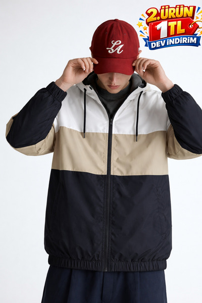 DAMGA JEANS Ανδρικό αδιάβροχο και αντιανεμικό Elite Comfort με σχέδια, μπεζ χ...