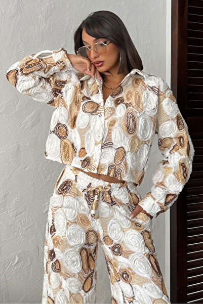 VERYMODA Patterned Shirt Jacket - Brown |   F1964