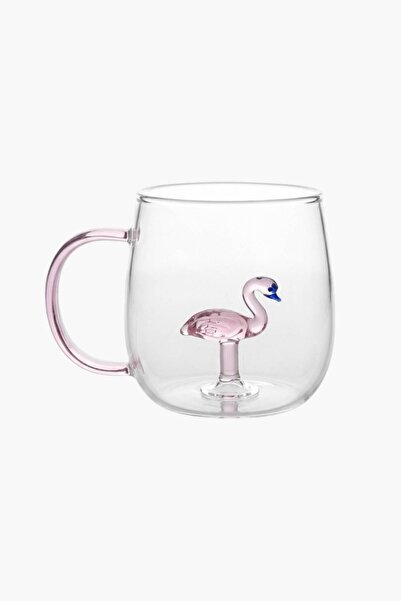 ChaCha Home Figured Borosilicate Glass Mug 350 ml - Colored Glass Cup with Ha...