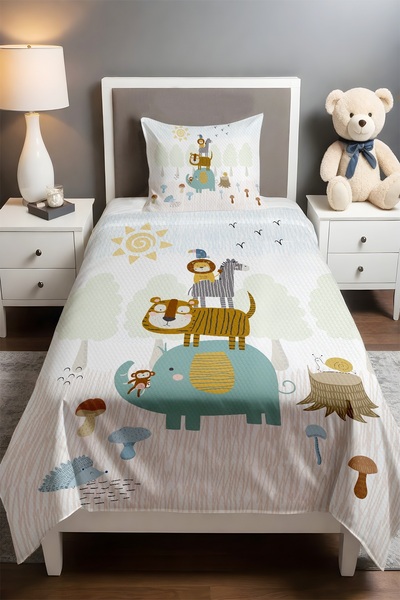 EVPANYA مجموعة بيكيه للأطفال الرضع منقوشة على شكل برج الصداقة