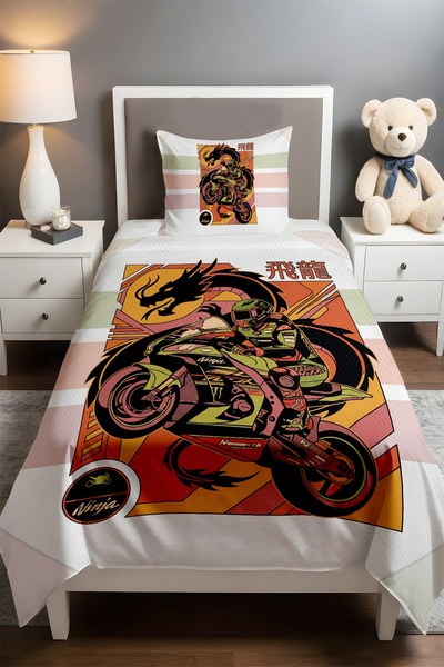 EVPANYA Dragon Enthusiast Engine Patterned Children's Room Lampshade