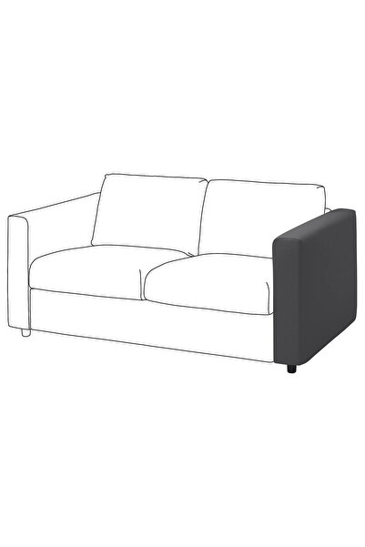 IKEA Gri Şık Kanepe - kanepe kolçağı