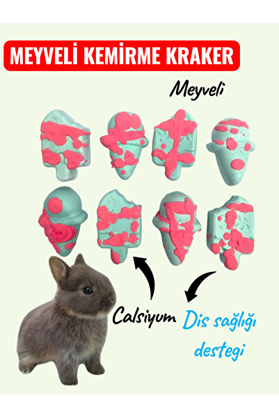 ozzipetshop Hollanda Cüce Tavşan İçin Özel Ölçü Dondurma Şekilli Meyveli Kemi...