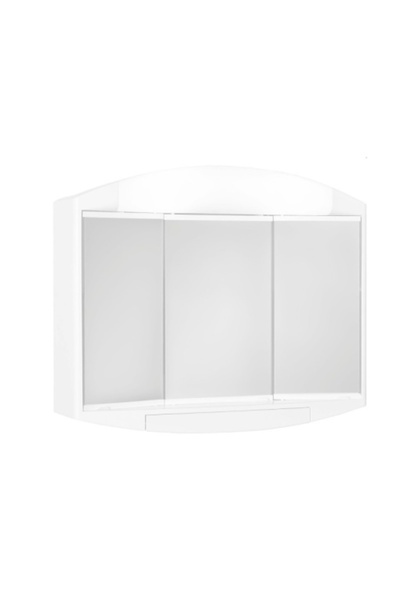 Escalate Dulap de baie din plastic cu uși glisante, oglinzi și lumini integrate