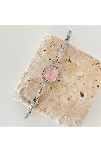 Vesce Atelier Sensia Silver Watch Pink