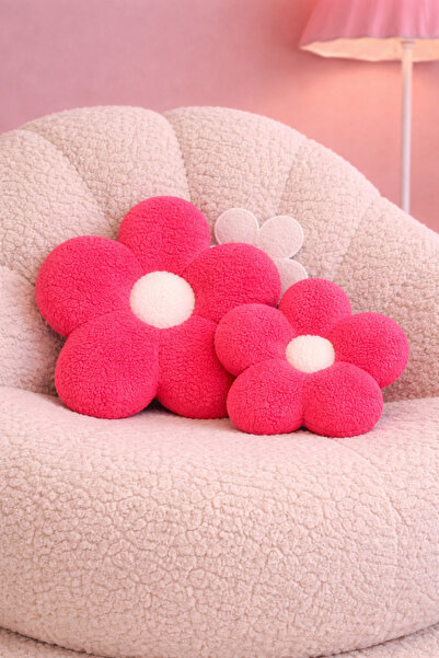 Cherry Bloom Cotton وسادة باباتيا من القطيفة 2 قطعة فوشيا 35 سم 20 سم