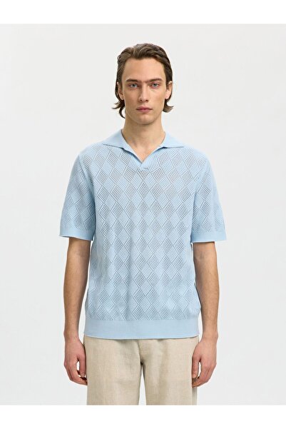 SELECTED Polohemd aus Strick Kurzarm