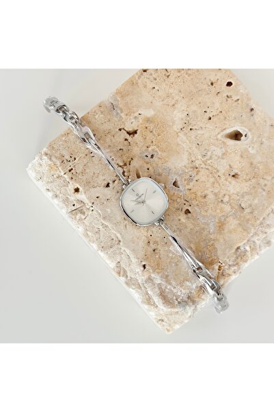 Vesce Atelier Sensia Silver Watch White