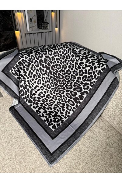 Shiva Scarfs Leopard Pattern New Season Voile Silk Scarf Premium Accessory Fo...