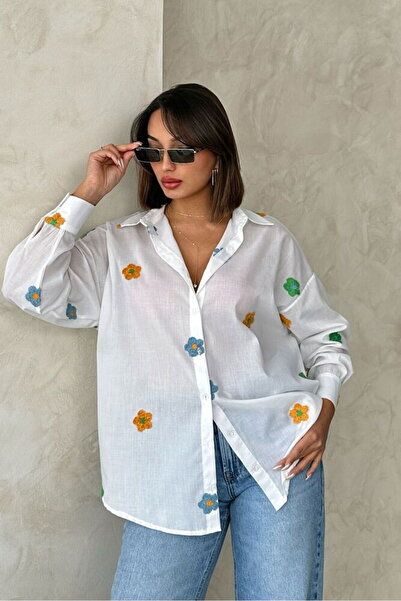 VERYMODA Embroidered Voile Shirt - Pattern 2 |   F1875