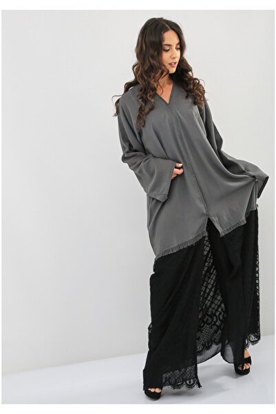 Bousni Stylish Net Embellished Abaya