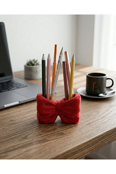 GUCSO Κόκκινο χρώμα, Θήκη στυλό με παπιγιόν, Οργανωτής μακιγιάζ