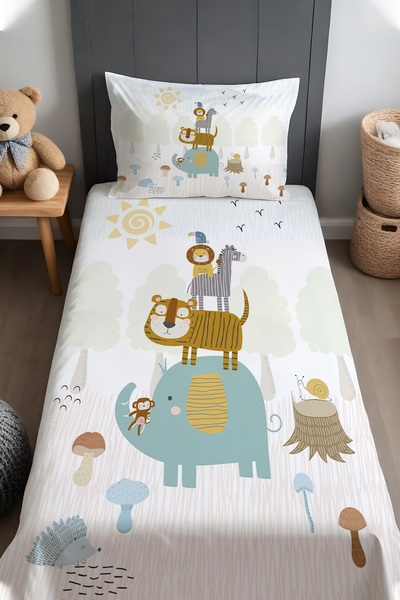 EVPANYA Friendship Tower Patterned Bedspread and Pillowcase