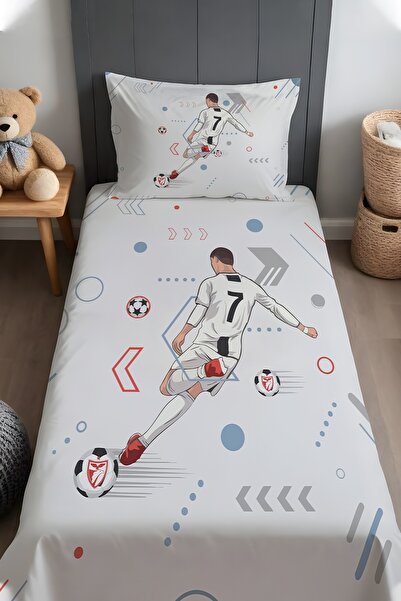 EVPANYA The Rhythm of Football Patterned Bedspread and Pillowcase