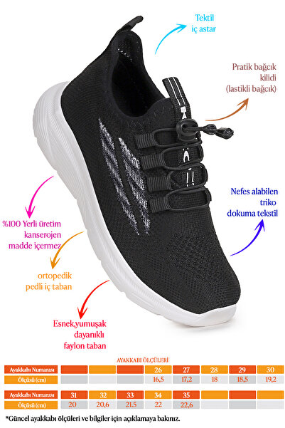 Kiko Kids Dunca Fileli Faylon Taban Erkek Çocuk Spor Ayakkabı