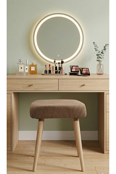 MervishDecor Ahşap Ayaklı Dekoratif Kare Puf Tabure Bench Koltuk Sandalye